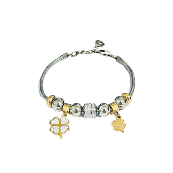ARMBAND MIT QUADRIFOGLIO-CHARMEN –
